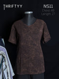 Acid-Wash V-Neck Tee