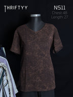 Acid-Wash V-Neck Tee