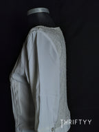 Lace-Back Zippered Jacket Shirt