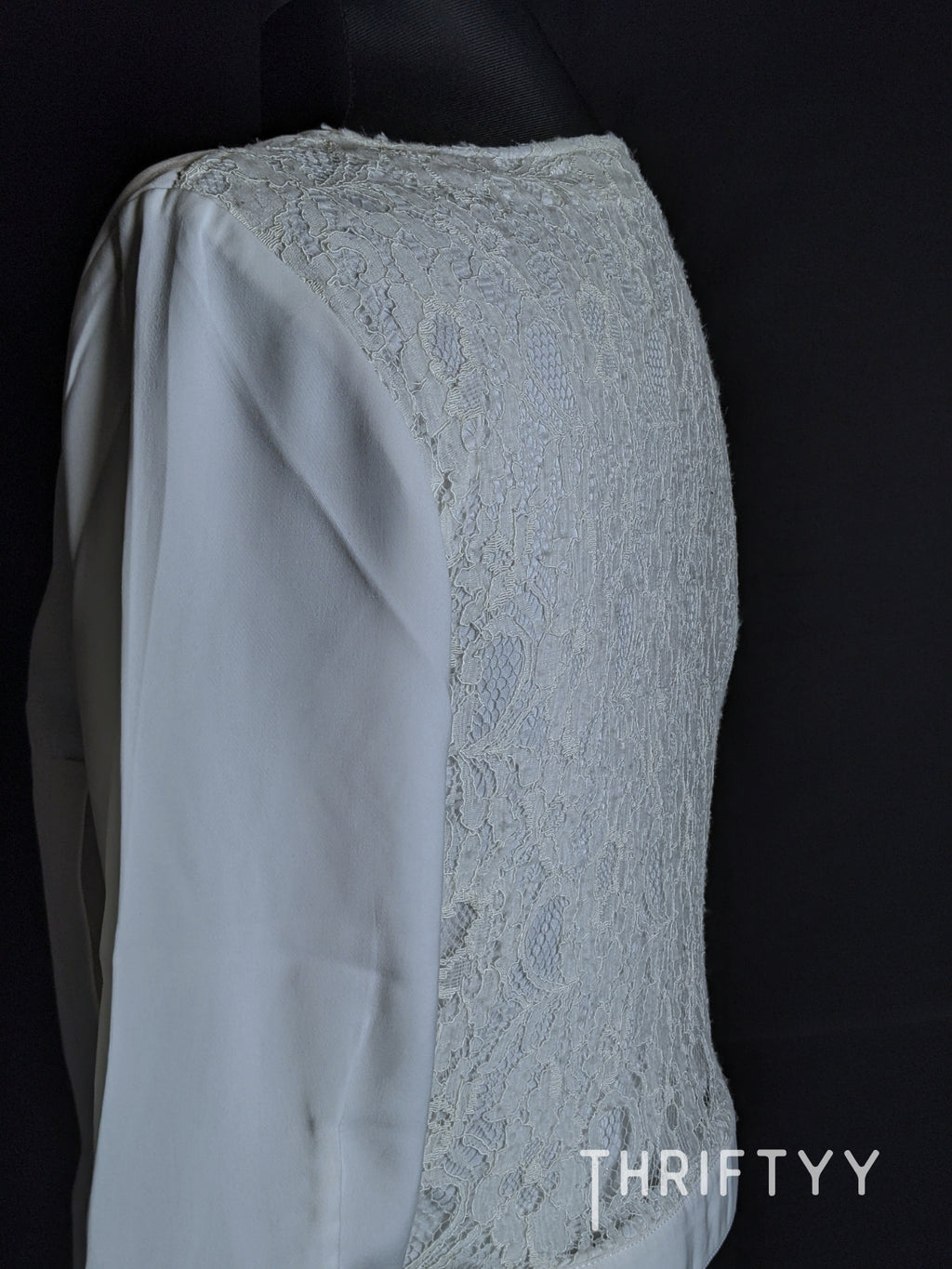 Lace-Back Zippered Jacket Shirt
