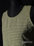 Gingham Seersucker Tank Top