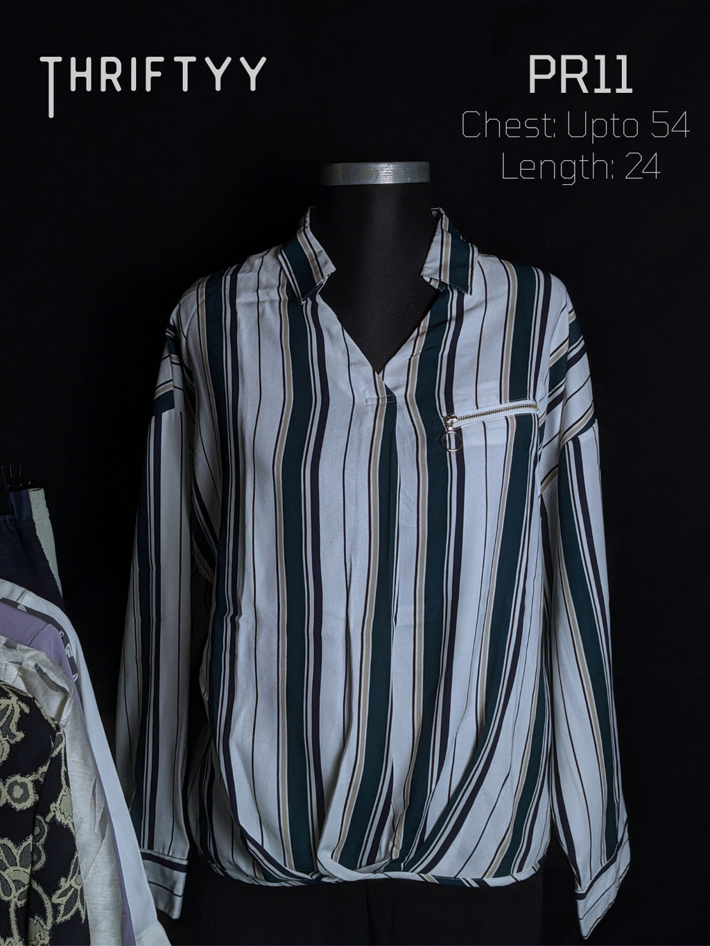 Multi-Stripe Dolman-Sleeve Top
