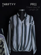 Multi-Stripe Dolman-Sleeve Top