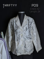 Burnout Floral Jacquard Jacket Shirt