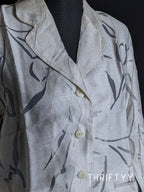 Burnout Floral Jacquard Jacket Shirt