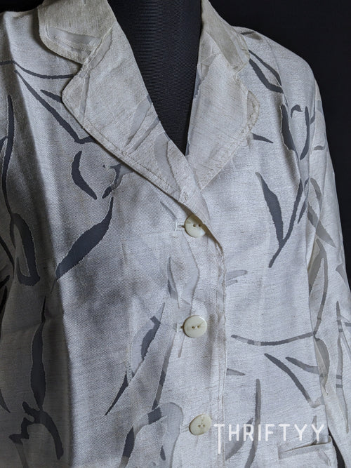 Burnout Floral Jacquard Jacket Shirt