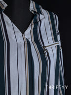 Multi-Stripe Dolman-Sleeve Top