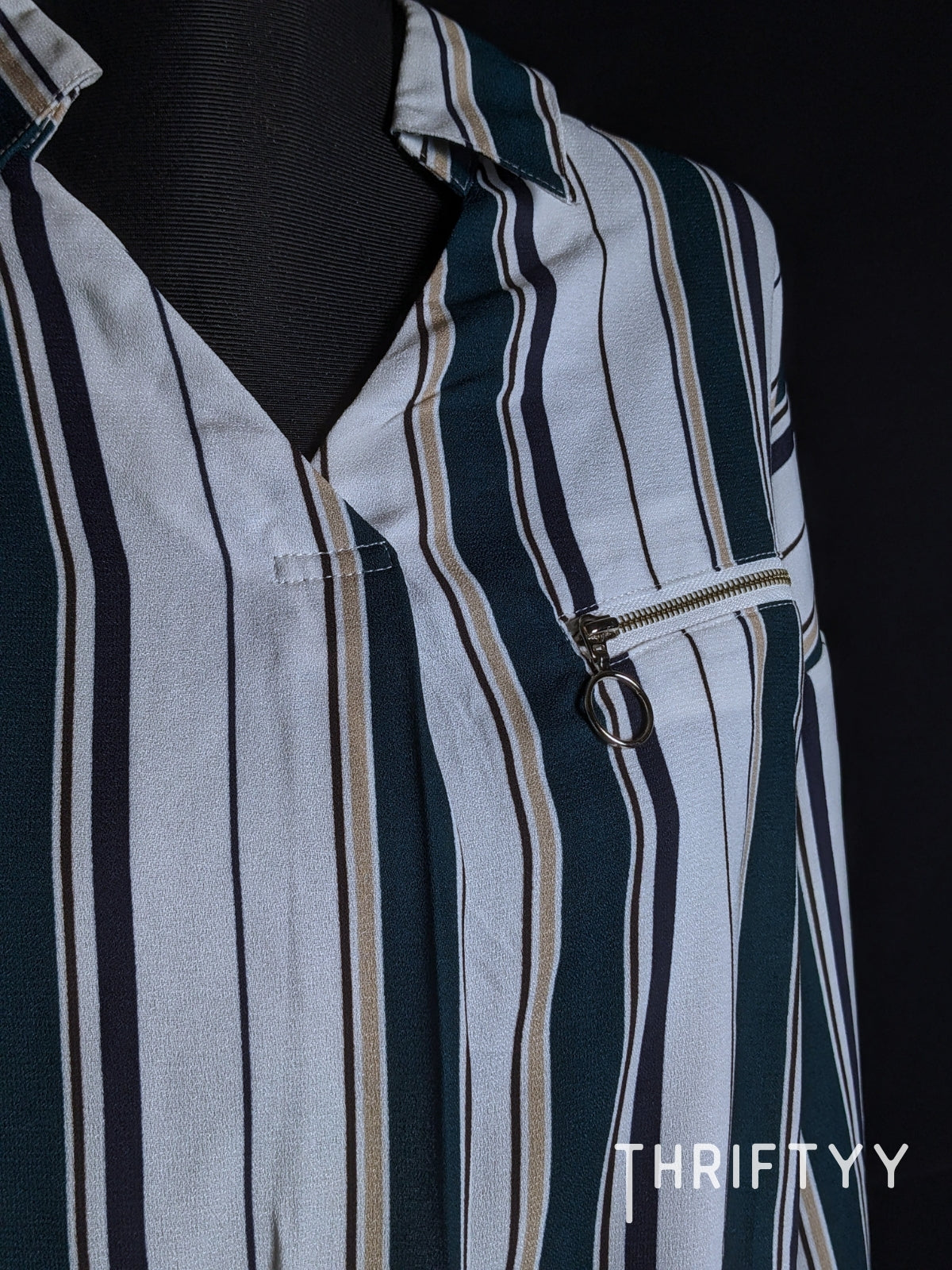 Multi-Stripe Dolman-Sleeve Top