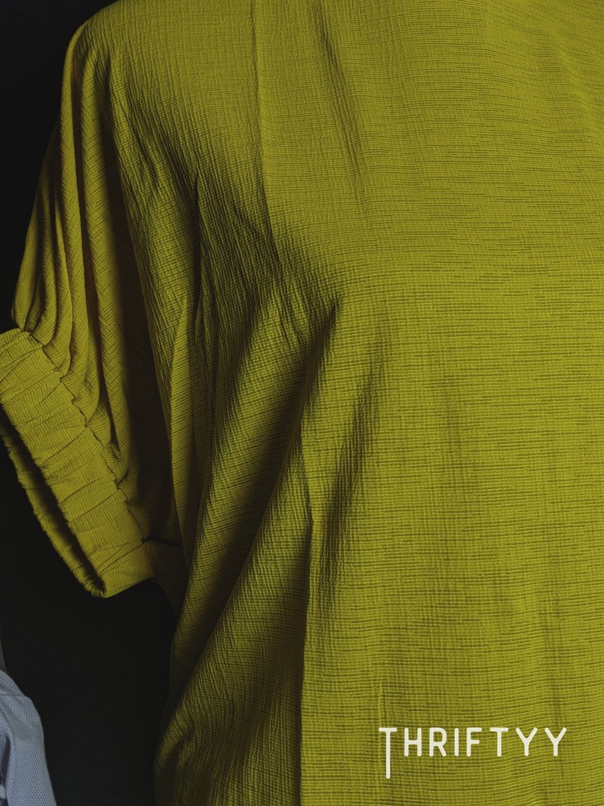 Textured Mustard Dolman-Sleeve Tee