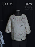 Cherry Blossom & Bird Print Top