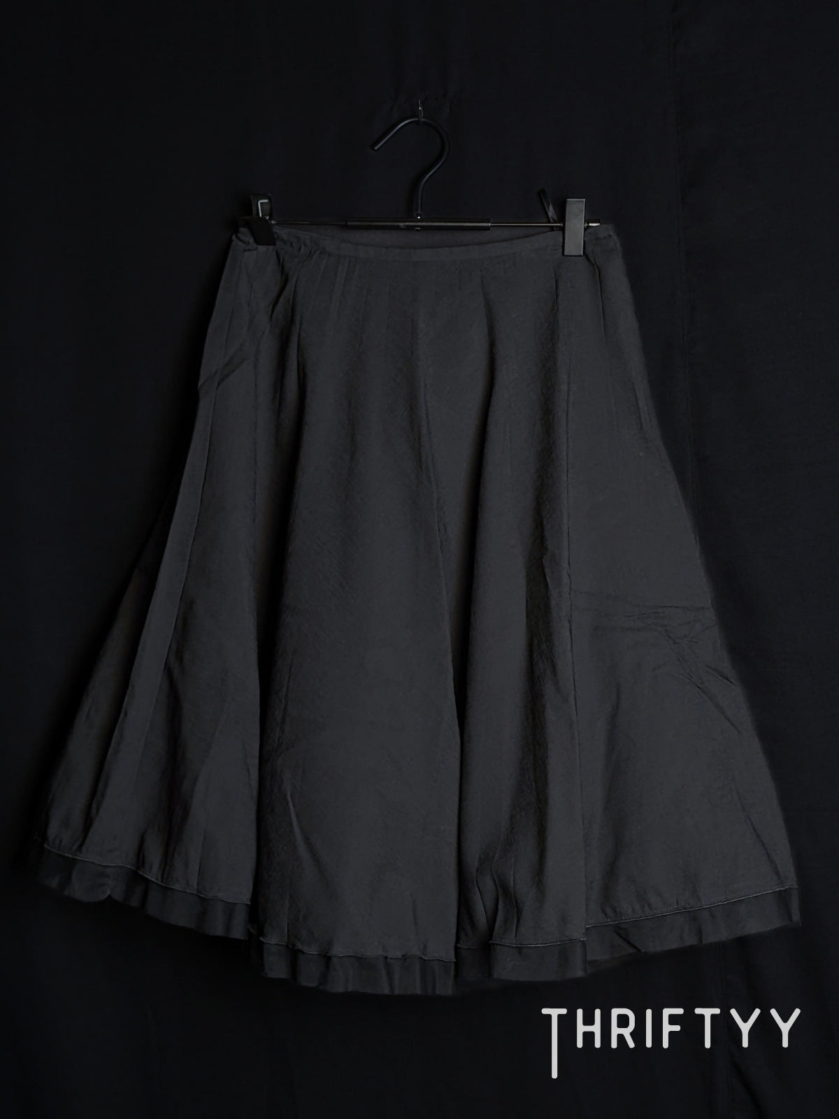 Tiered Flared Midi Skirt