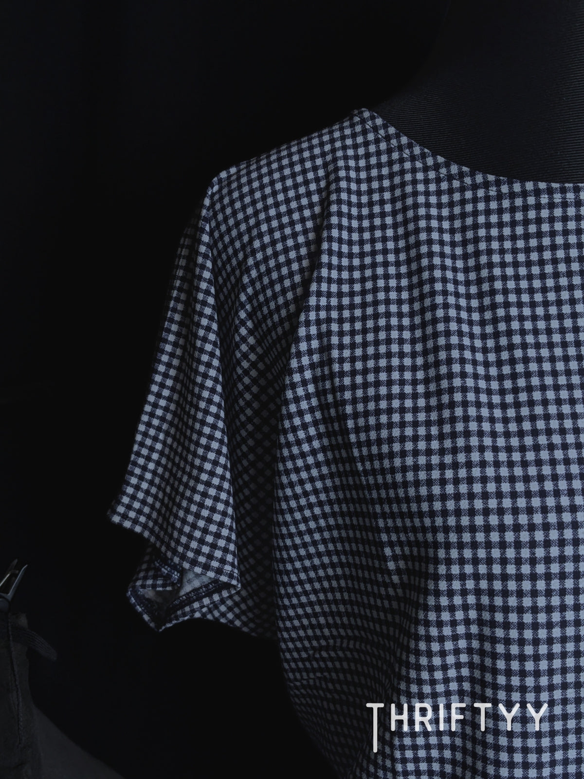 Fine Pinstripe Drop-Shoulder Top