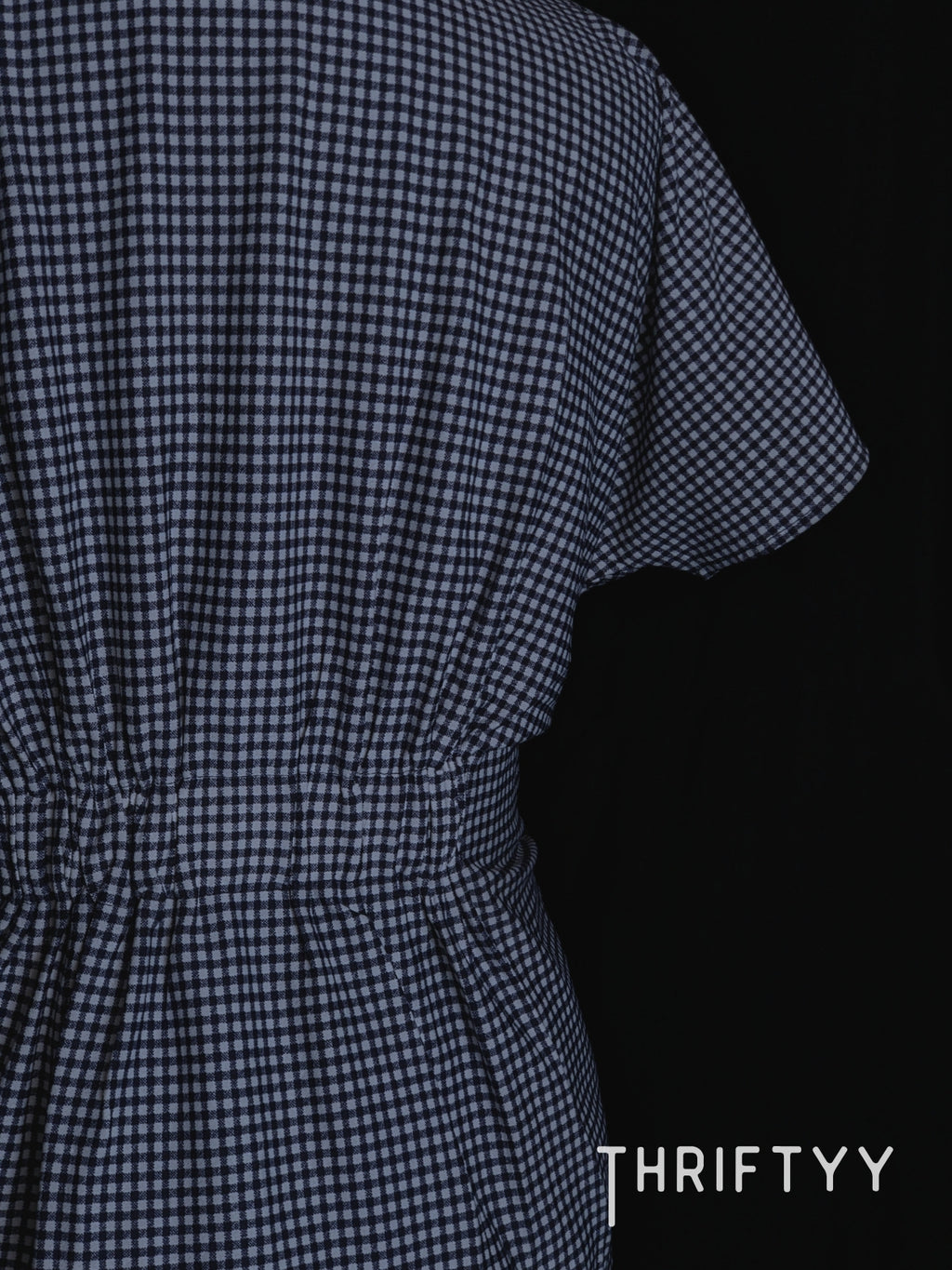 Fine Pinstripe Drop-Shoulder Top