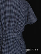 Fine Pinstripe Drop-Shoulder Top
