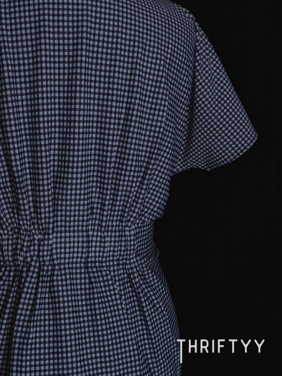 Fine Pinstripe Drop-Shoulder Top