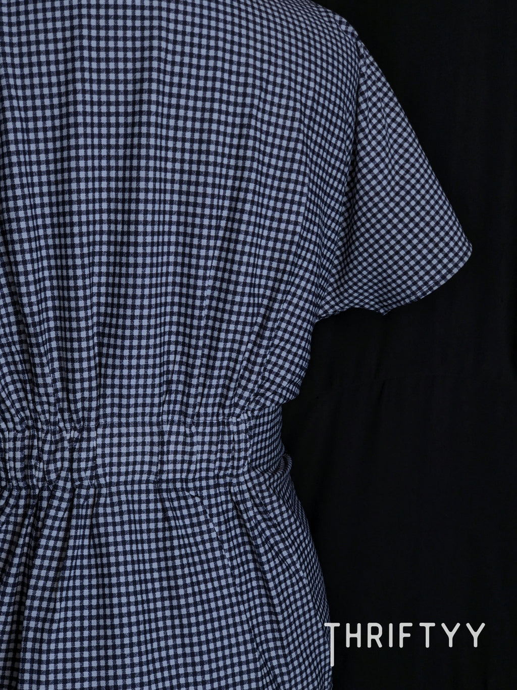 Fine Pinstripe Drop-Shoulder Top