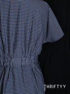 Fine Pinstripe Drop-Shoulder Top