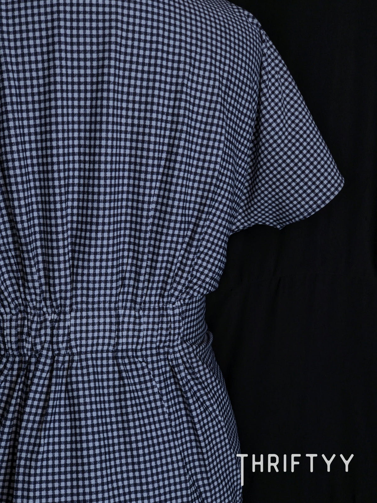 Fine Pinstripe Drop-Shoulder Top