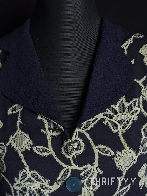 Botanical Tapestry Blazer Blouse