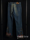 Embroidered Flared Jeans— Cat Whiskers