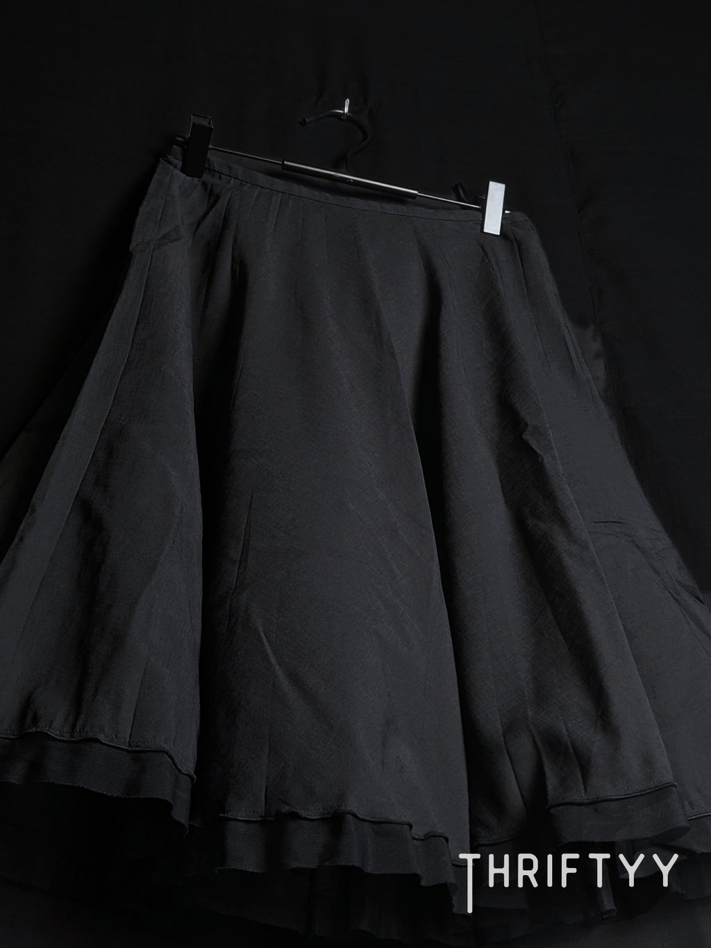 Tiered Flared Midi Skirt