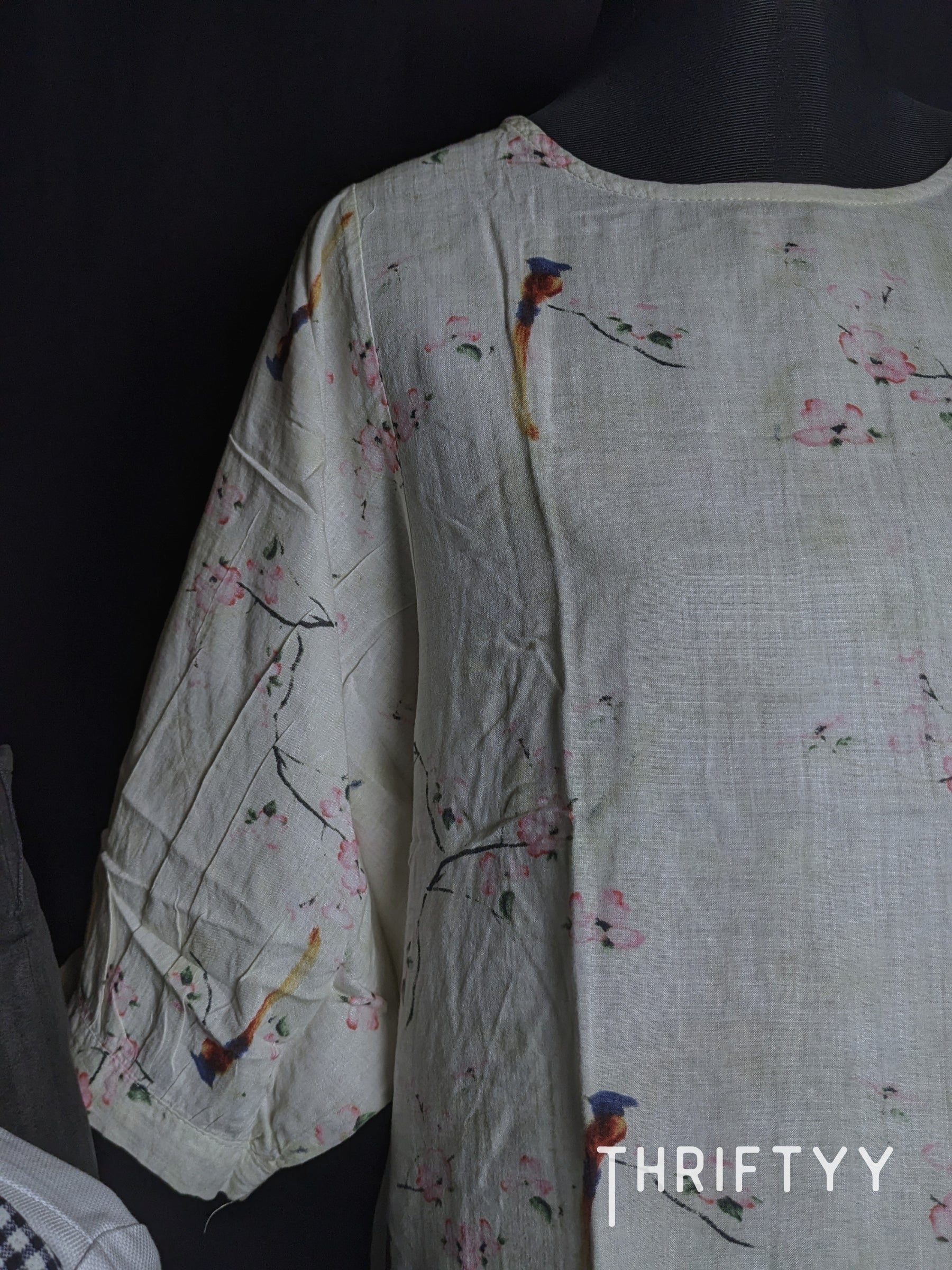 Cherry Blossom & Bird Print Top