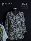 Monochrome Floral Linen-Blend Shirt