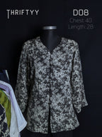 Monochrome Floral Linen-Blend Shirt