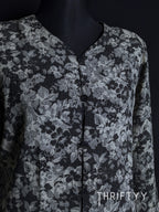 Monochrome Floral Linen-Blend Shirt