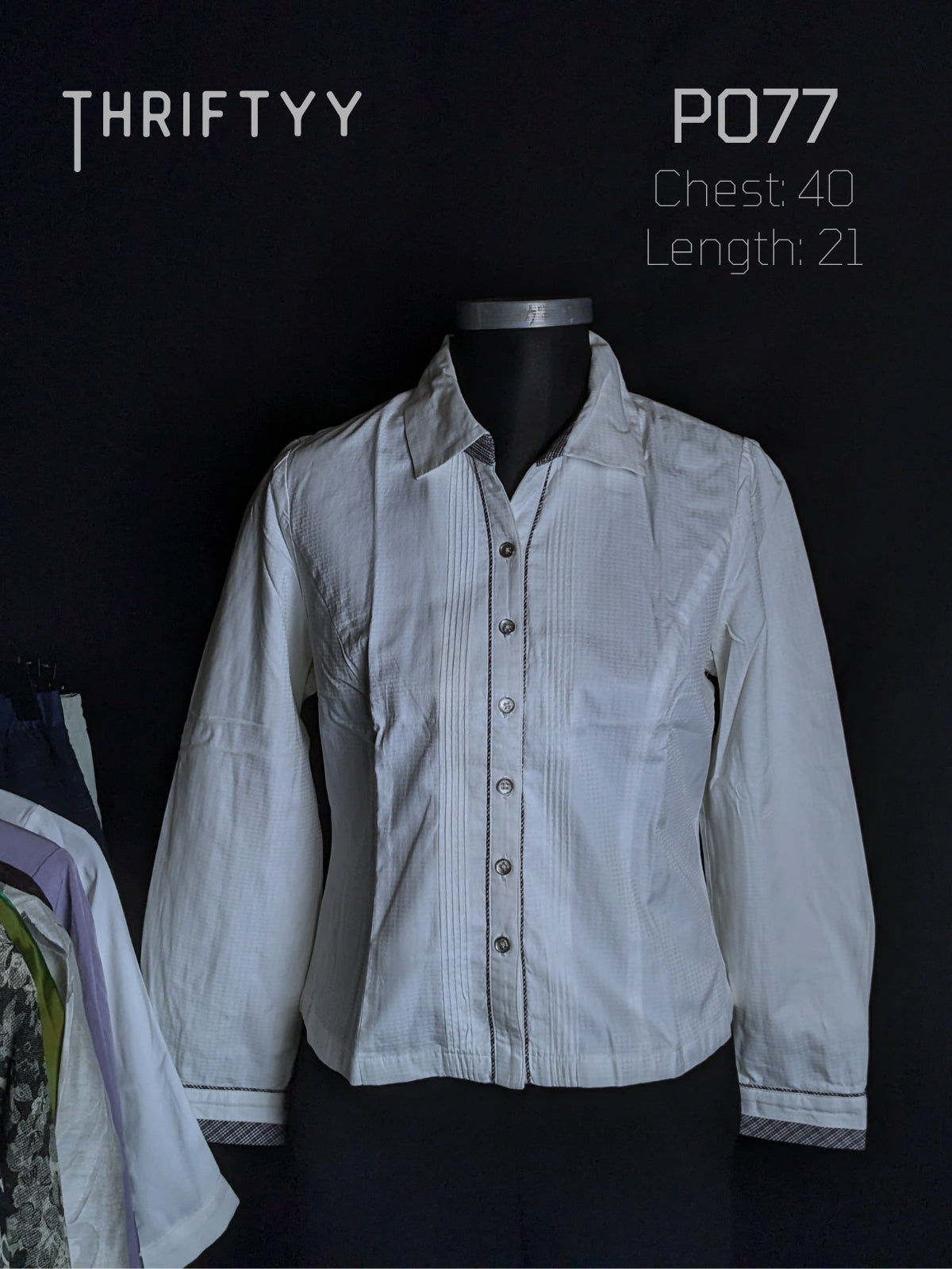 Pin-Tucked Textured Dress Shirt