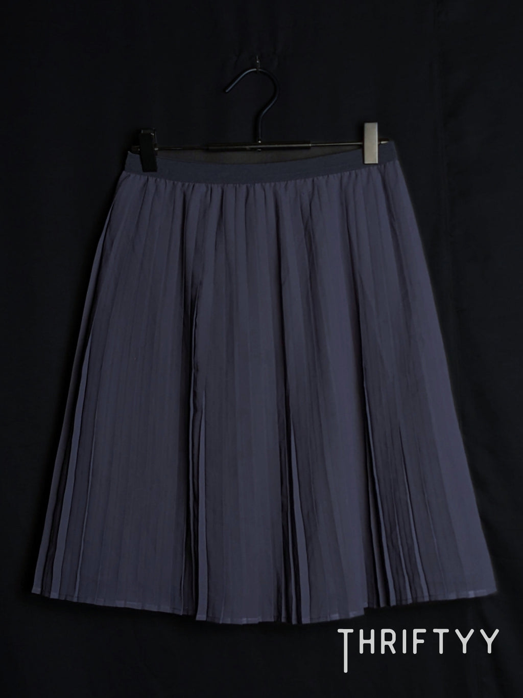 Classic Knife-Pleated Midi Skirt