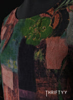 Abstract Block-Print Full Sleeve Top