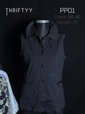 High-Collar Utility Vest Top