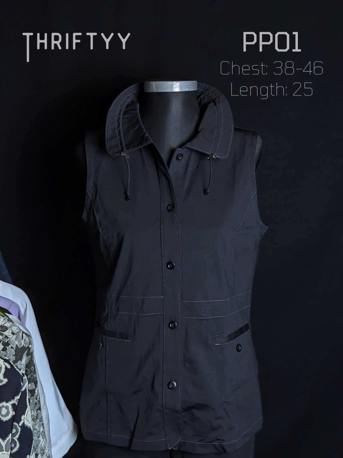 High-Collar Utility Vest Top