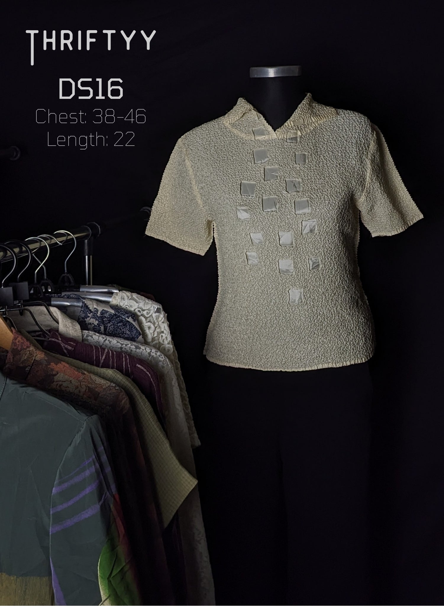 1. Vintage Popcorn Knit Patchwork Top