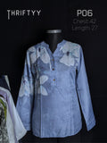 Magnolia Bloom Cornflower Tunic