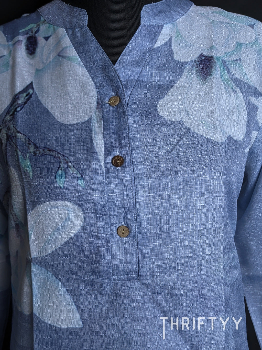 Magnolia Bloom Cornflower Tunic