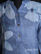 Magnolia Bloom Cornflower Tunic