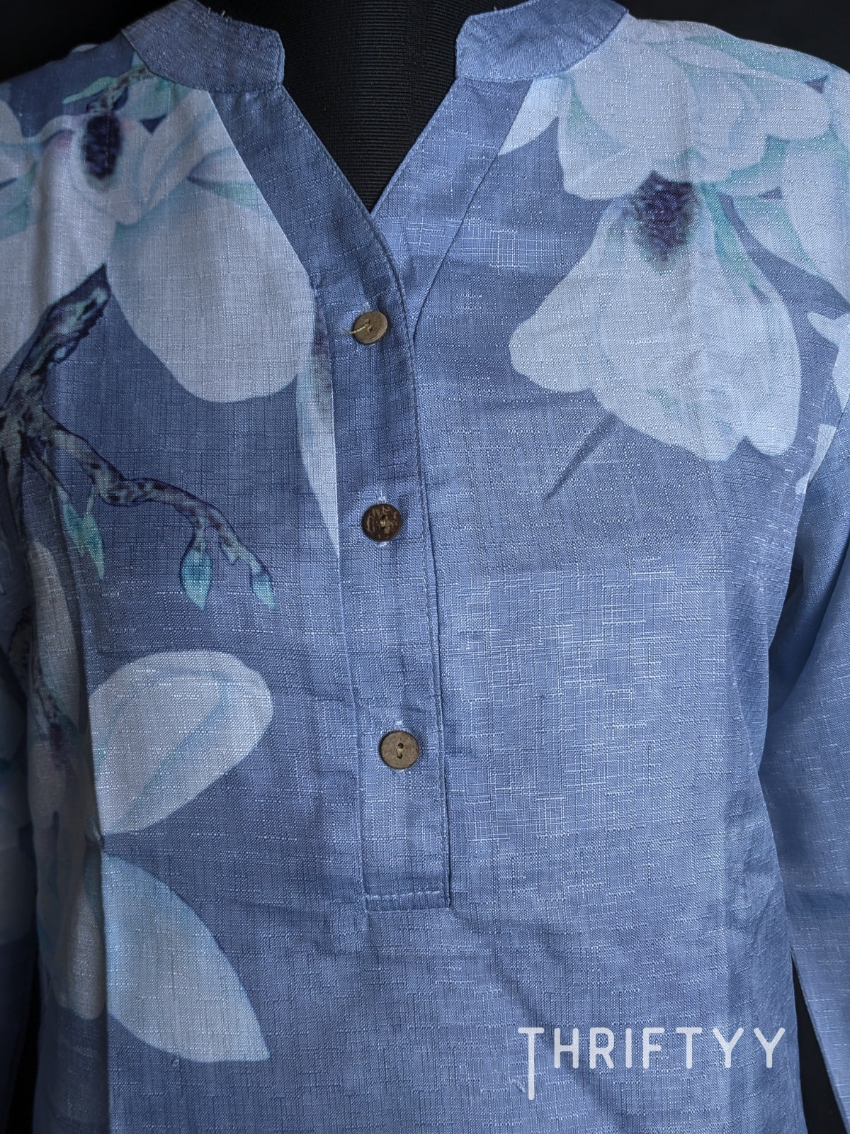 Magnolia Bloom Cornflower Tunic