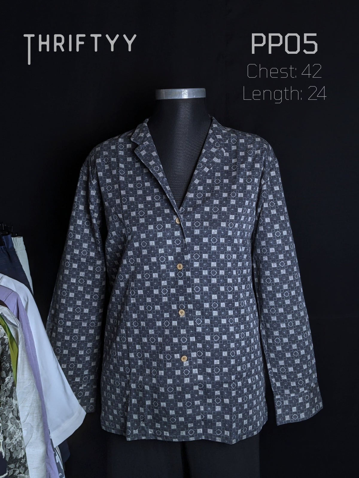 Geometric Mosaic Button-Down