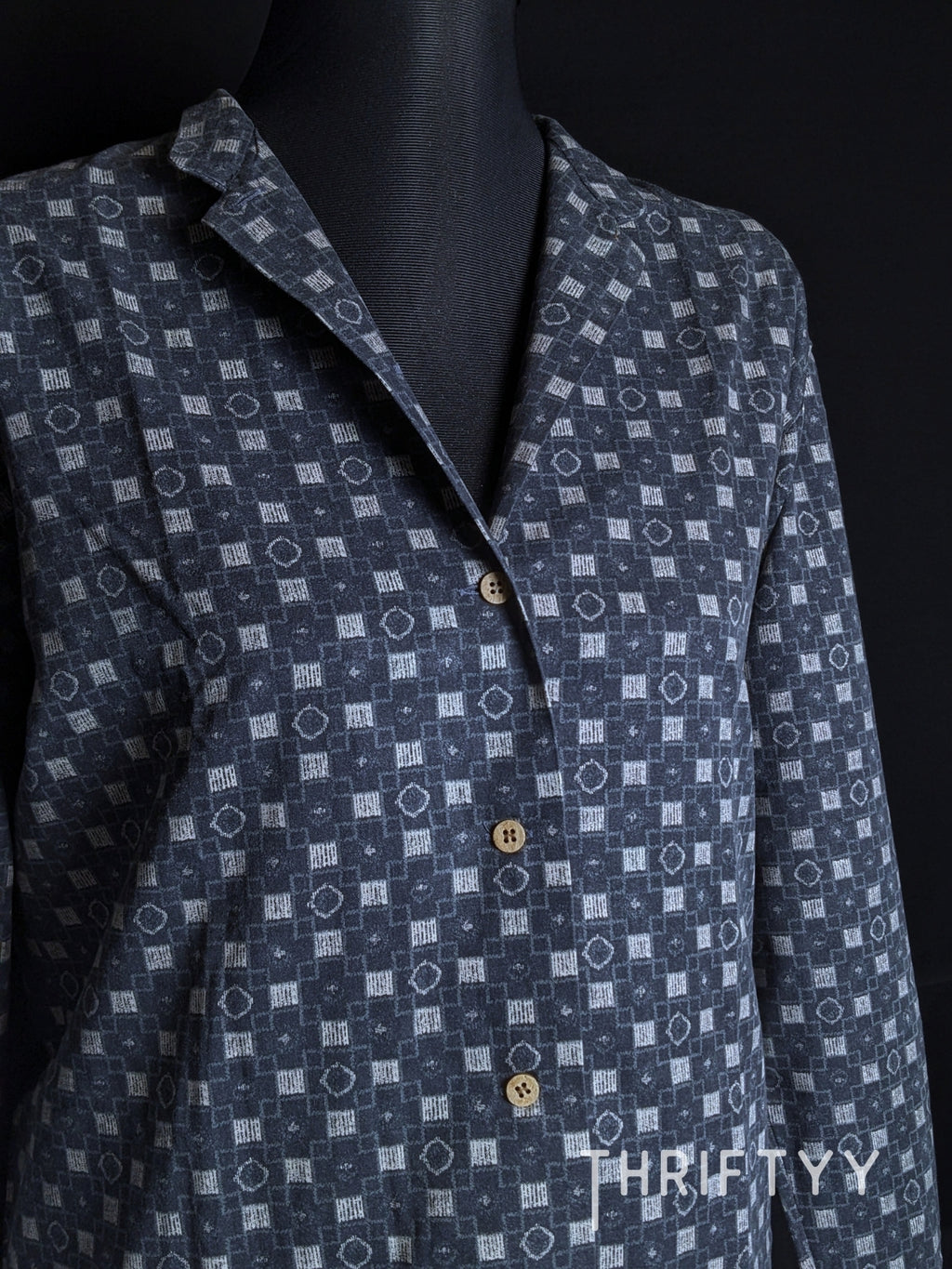Geometric Mosaic Button-Down