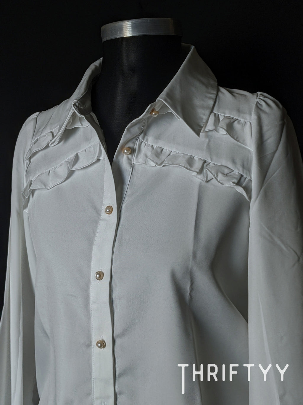 Romantic Ruffle-Yoke Shirt