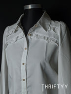 Romantic Ruffle-Yoke Shirt