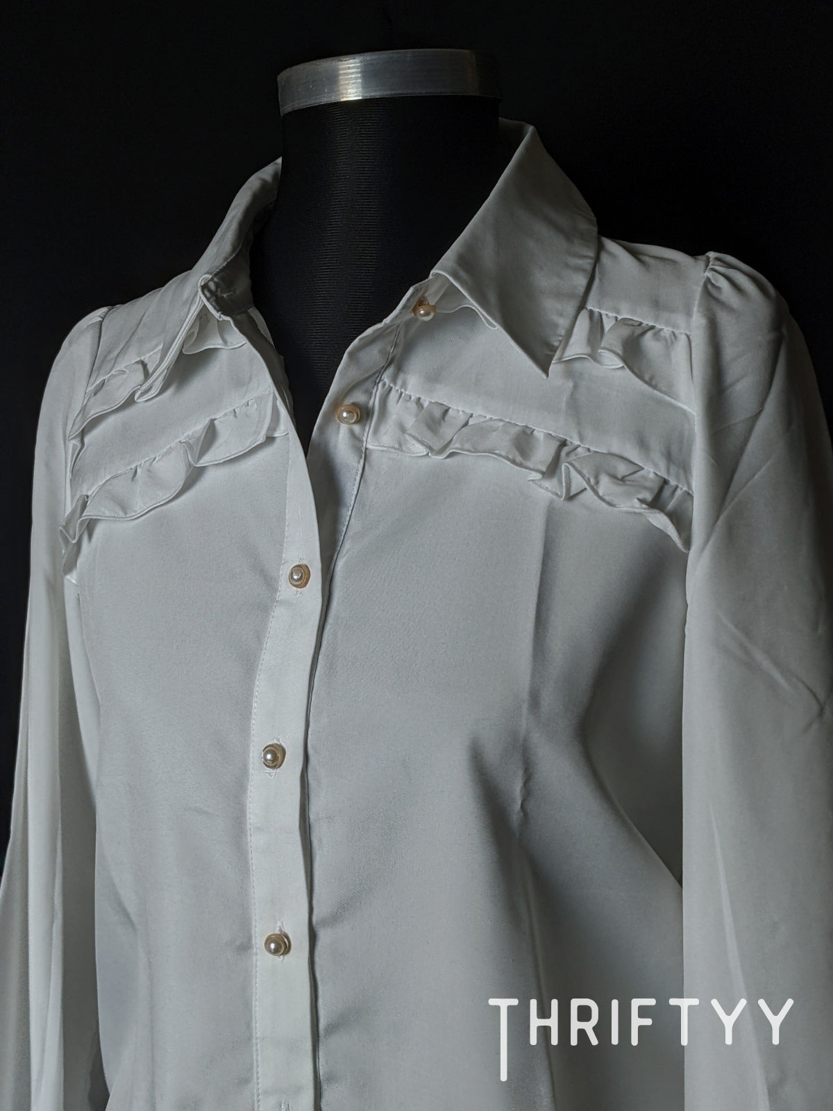 Romantic Ruffle-Yoke Shirt