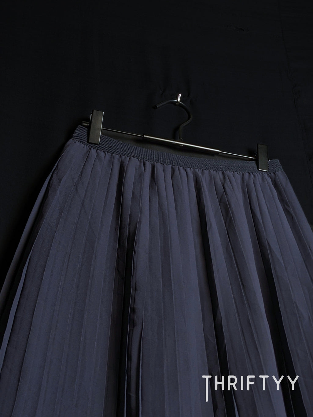 Classic Knife-Pleated Midi Skirt