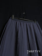 Classic Knife-Pleated Midi Skirt