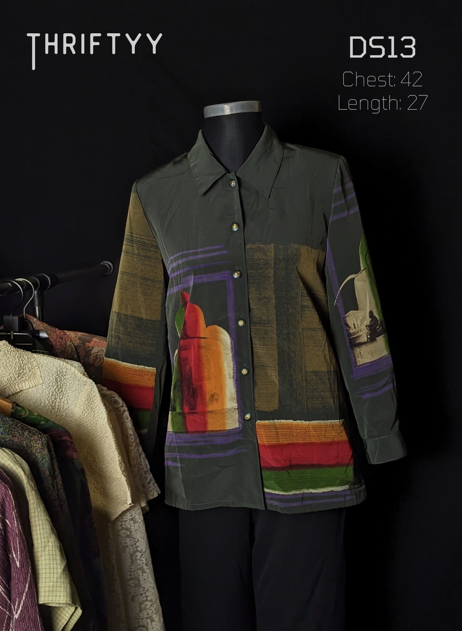 Abstract Artistic Button-Down Shirt