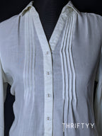 Pleated Pintuck Chiffon Shirt