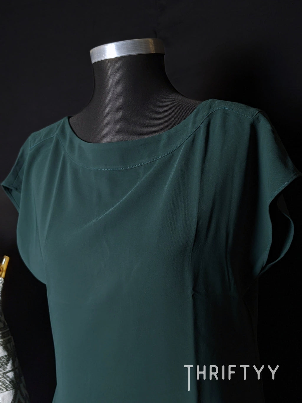 Minimalist Emerald Boatneck Top