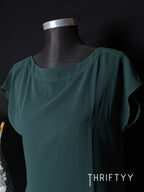 Minimalist Emerald Boatneck Top